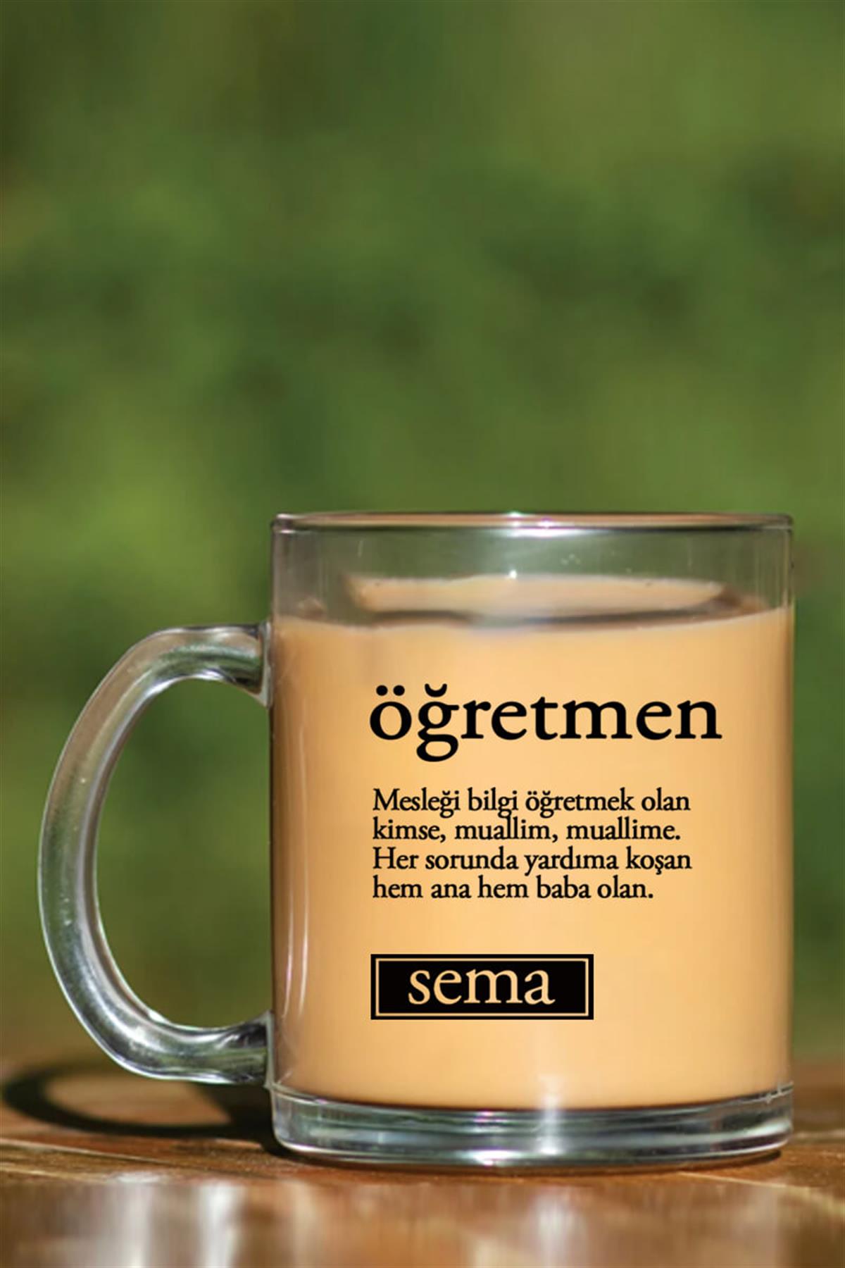 Öğretmene Hediye Öğretmen Kelime Anlamı Cam Kahve Kupası