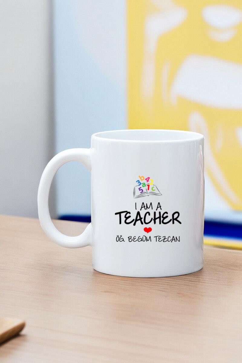 Öğretmene Hediye Teacher Tasarım Beyaz Kupa Bardak