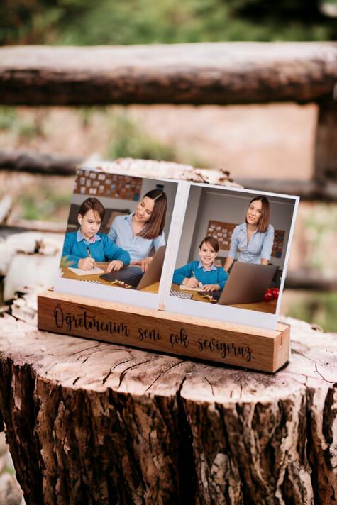 Öğretmene Manevi Hediye Masaüstü Ahşap Stand