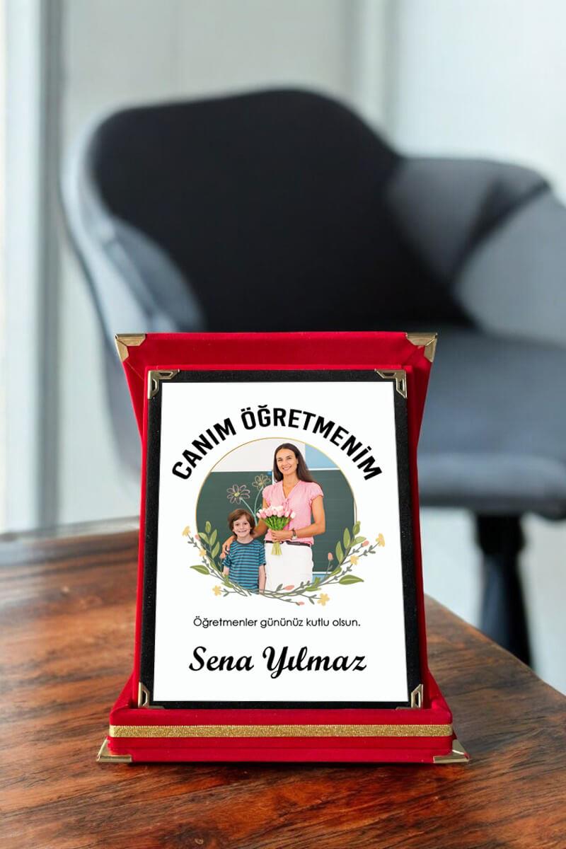 Öğretmenler Günü Hediyesi Fotoğraflı ve Mesajlı Plaket