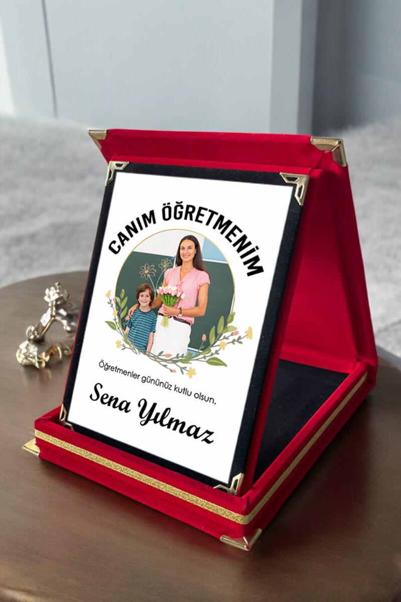 Öğretmenler Günü Hediyesi Fotoğraflı ve Mesajlı Plaket