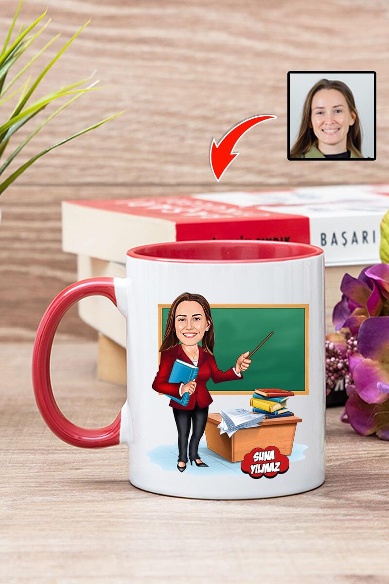 Öğretmenler Günü Hediyesi Karikatürlü Kupa Bardak