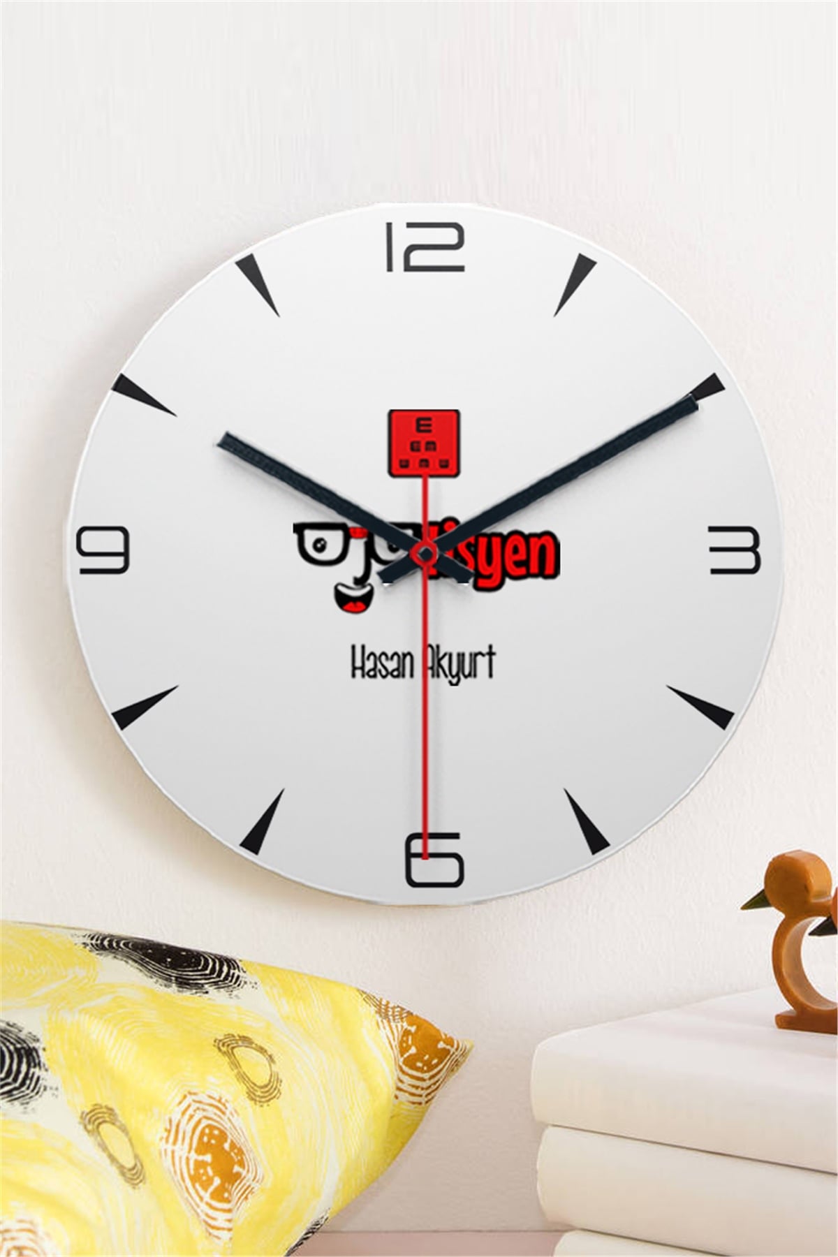 Optisyen Ahşap Duvar Saati