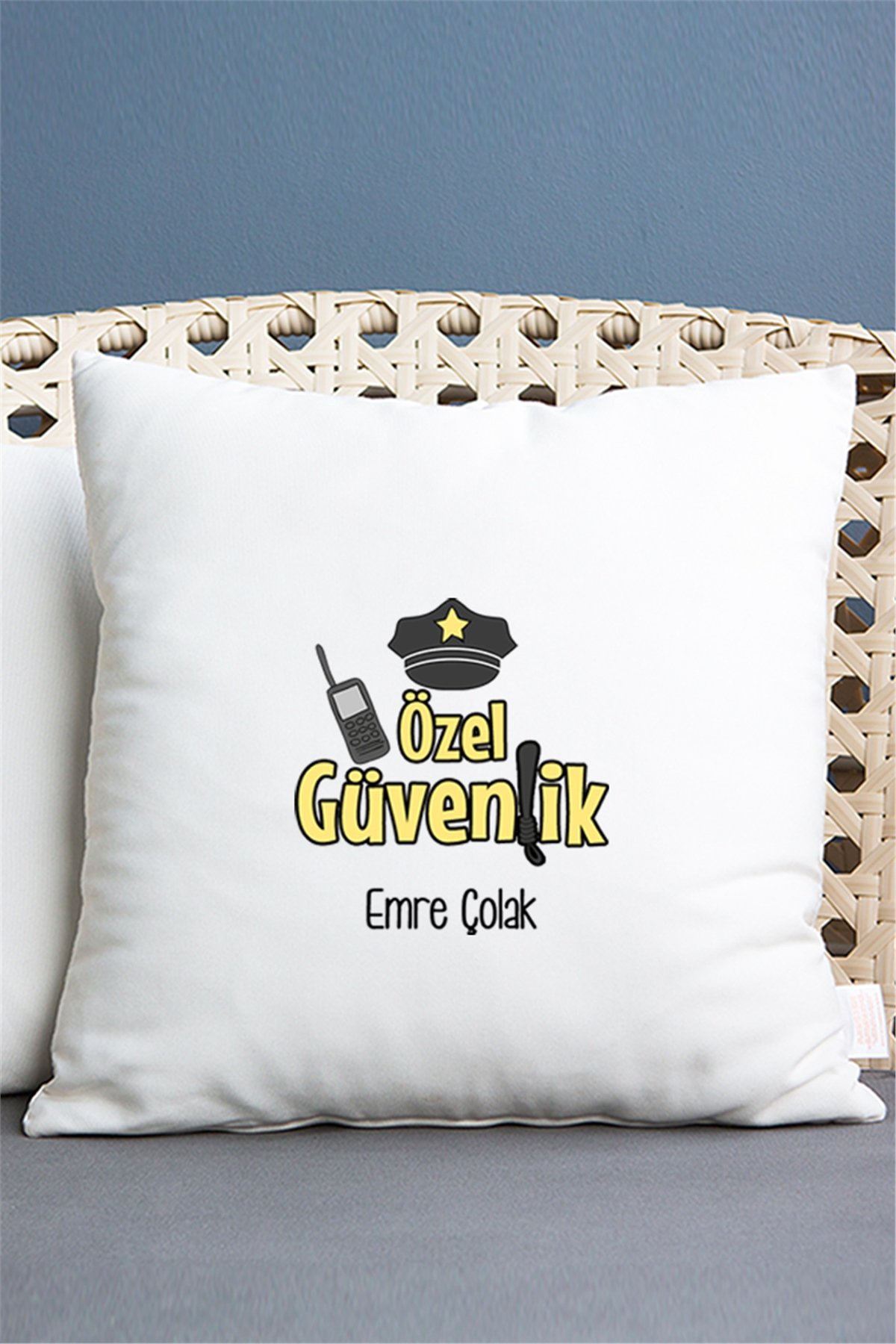 Özel Güvenlik Saten Kare Yastık