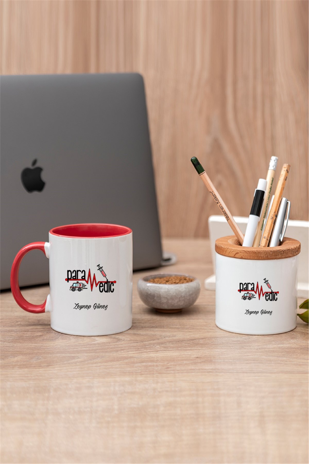 Paramedik Renkli Kupa Bardak ve Kalemlik