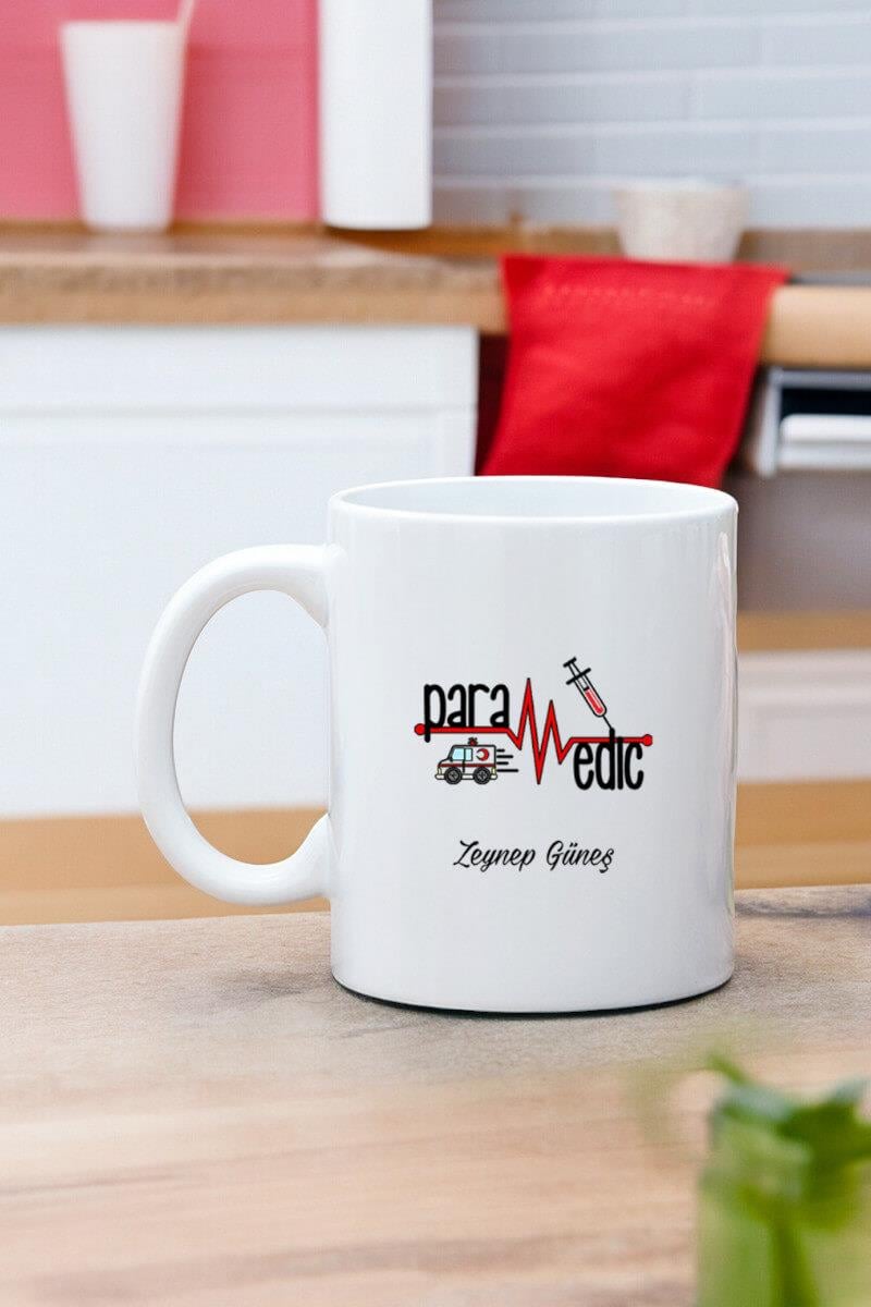 Paramediklere Hediye Beyaz Kupa Bardak