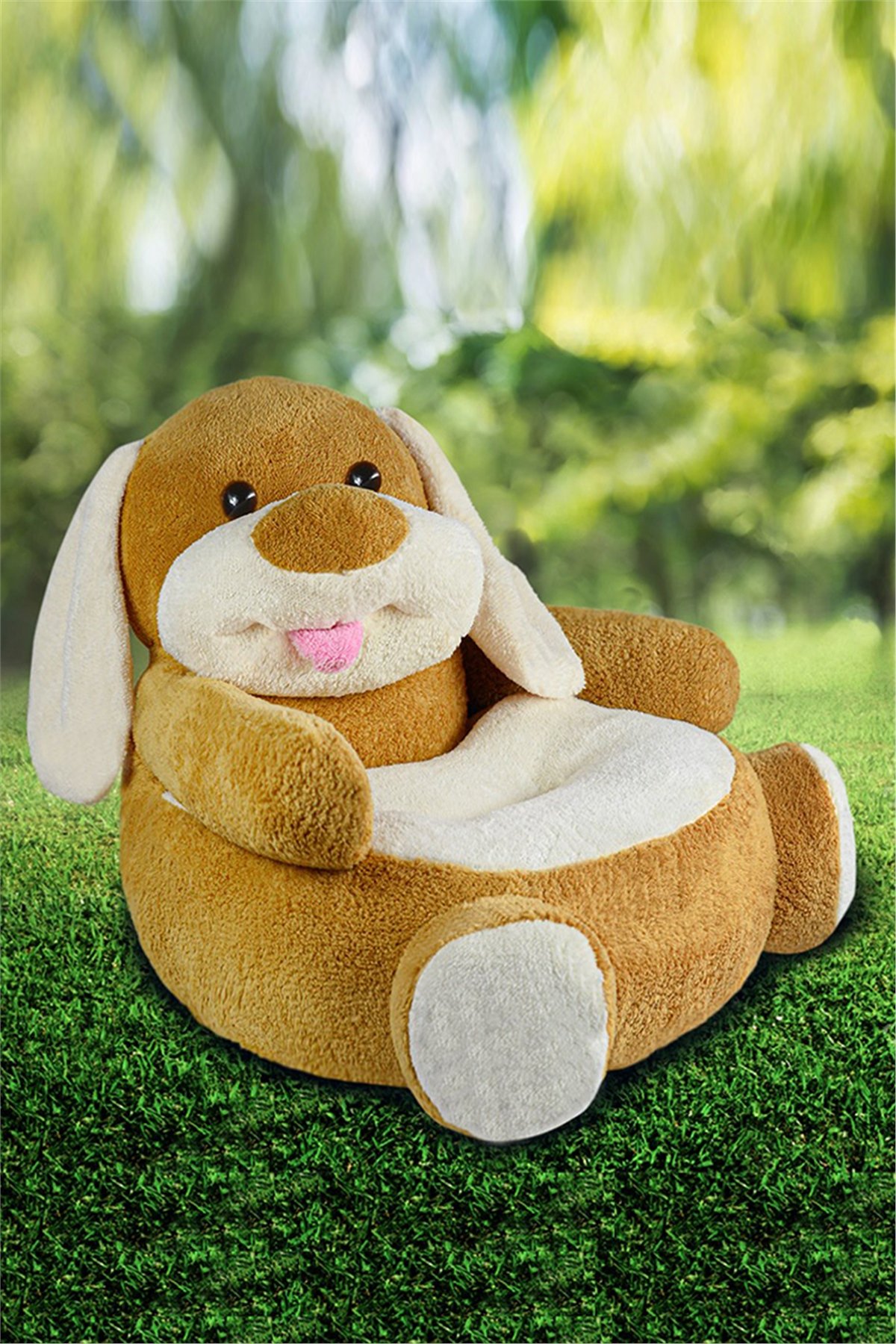 Peluş Köpek Figürlü Bebek Çocuk Koltuğu