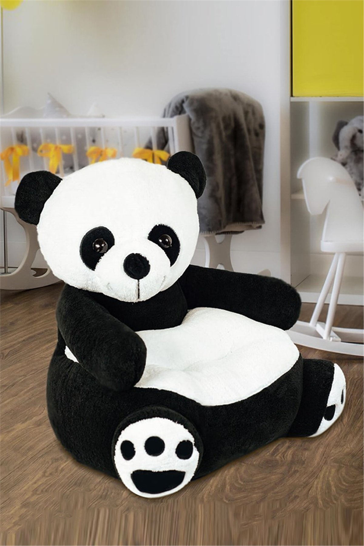 Peluş Panda Figürlü Bebek Çocuk Koltuğu