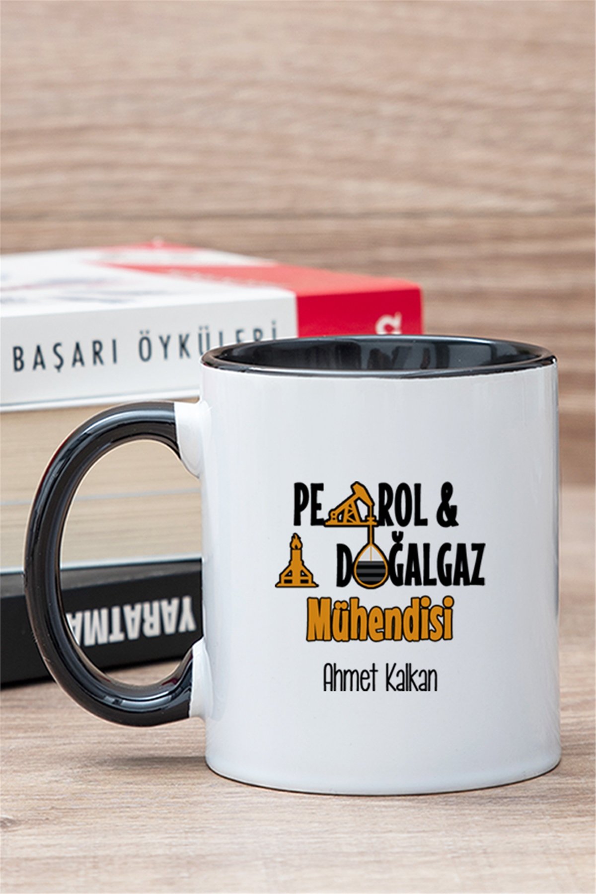 Petrol Mühendisi İçi Renkli Kupa Bardak