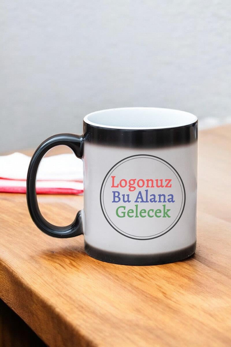 Porselen Silindir Logo Baskılı Promosyon Sihirli Kupa Bardak