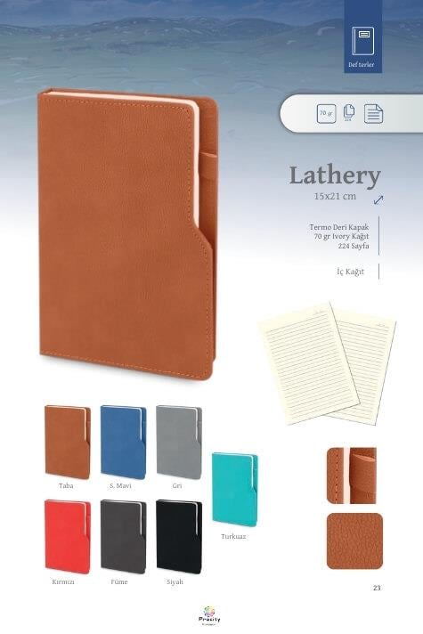 Promosyon 15x21cm Termo Deri Kalem Tutuculu Kapaklı Defter CNK-DFT