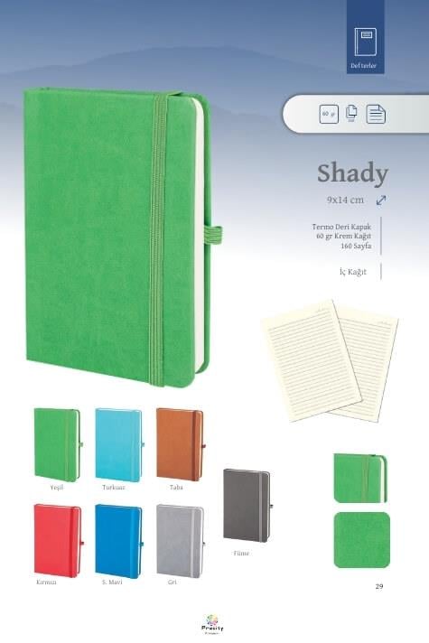 Promosyon 9x14cm Termo Deri Mini Defter MDR-DFT