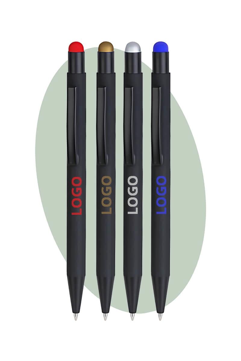 Promosyon Dokunmatik Özellikli Rubber Gövde Metal Kalem 0341-Pİ