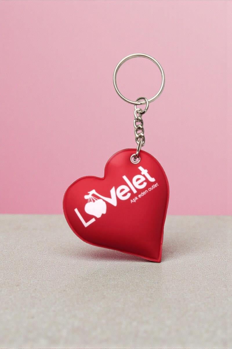 Promosyon Kalp Şeklinde Puf Anahtarlık