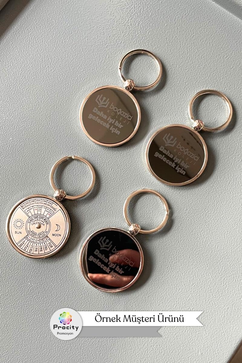 Promosyon Logo Baskılı 50 Yıllık Takvimli Anahtarlık 6066-PAK