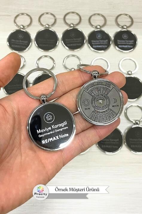 Promosyon Logo Baskılı 50 Yıllık Takvimli Anahtarlık 6066-PAK