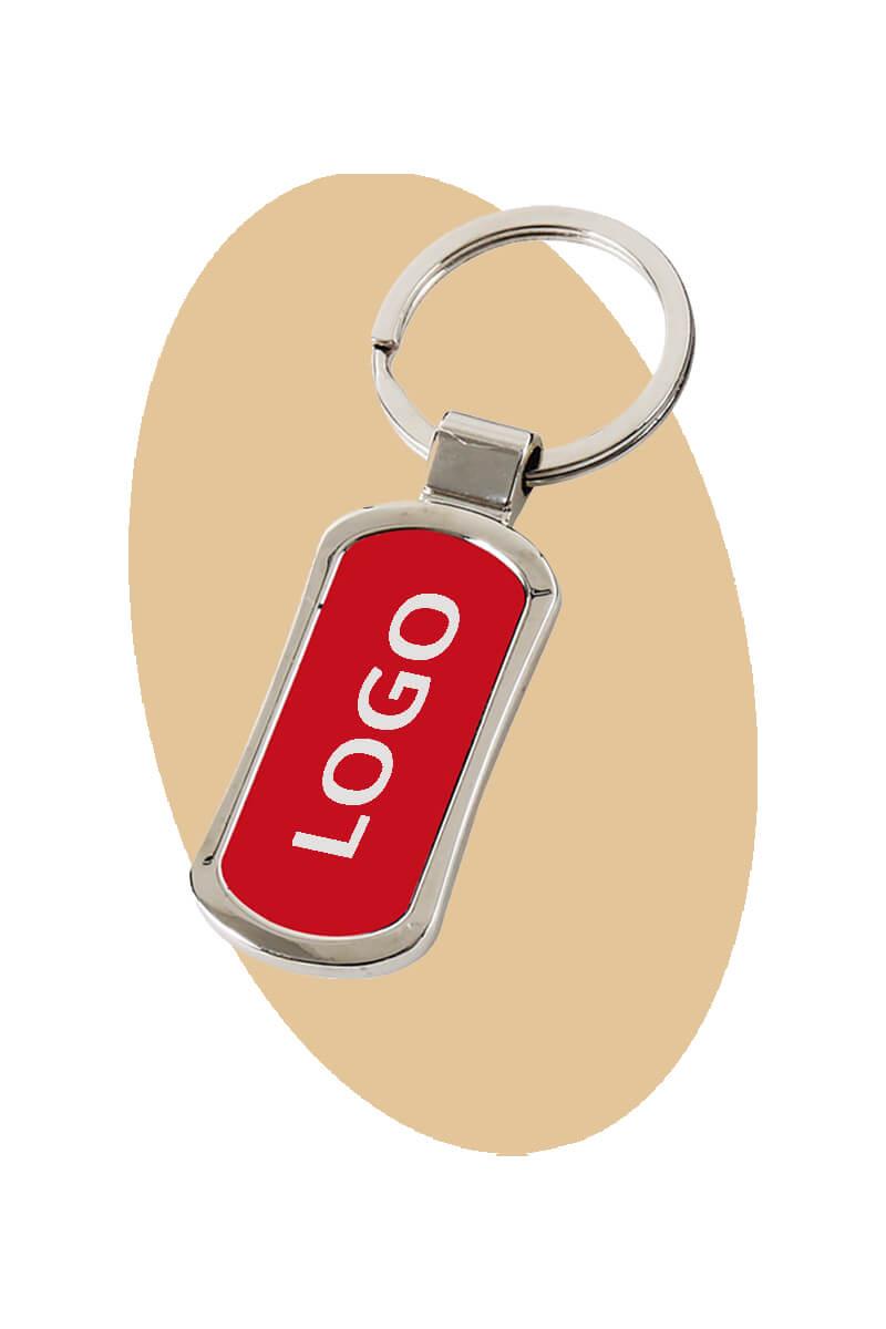Promosyon Logo Baskılı Renkli Gövde Metal Anahtarlık 5440-PETK
