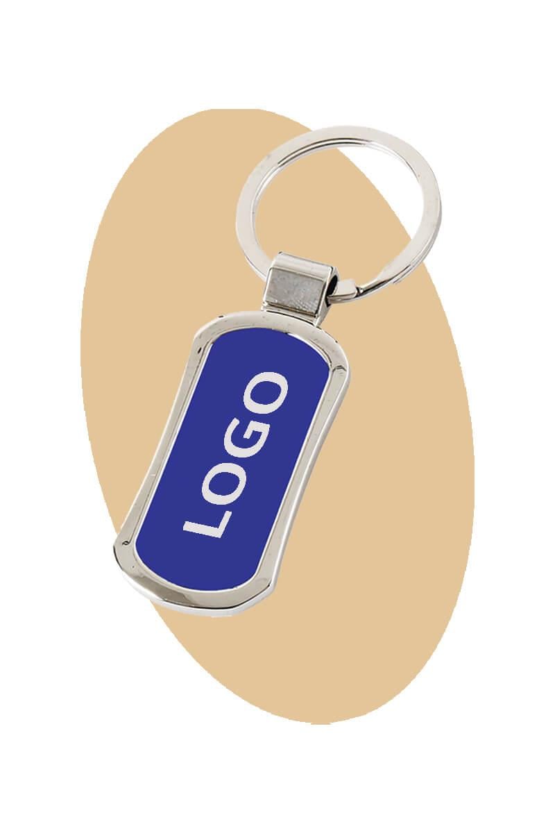 Promosyon Logo Baskılı Renkli Gövde Metal Anahtarlık 5440-PETK