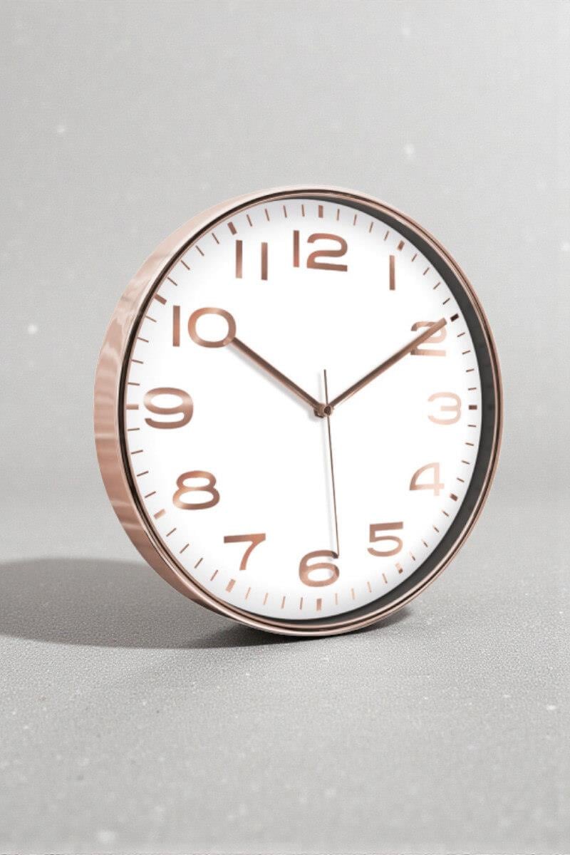 Promosyon Metalize Beyaz Duvar Saati 38cm 70435-TU-BE-38