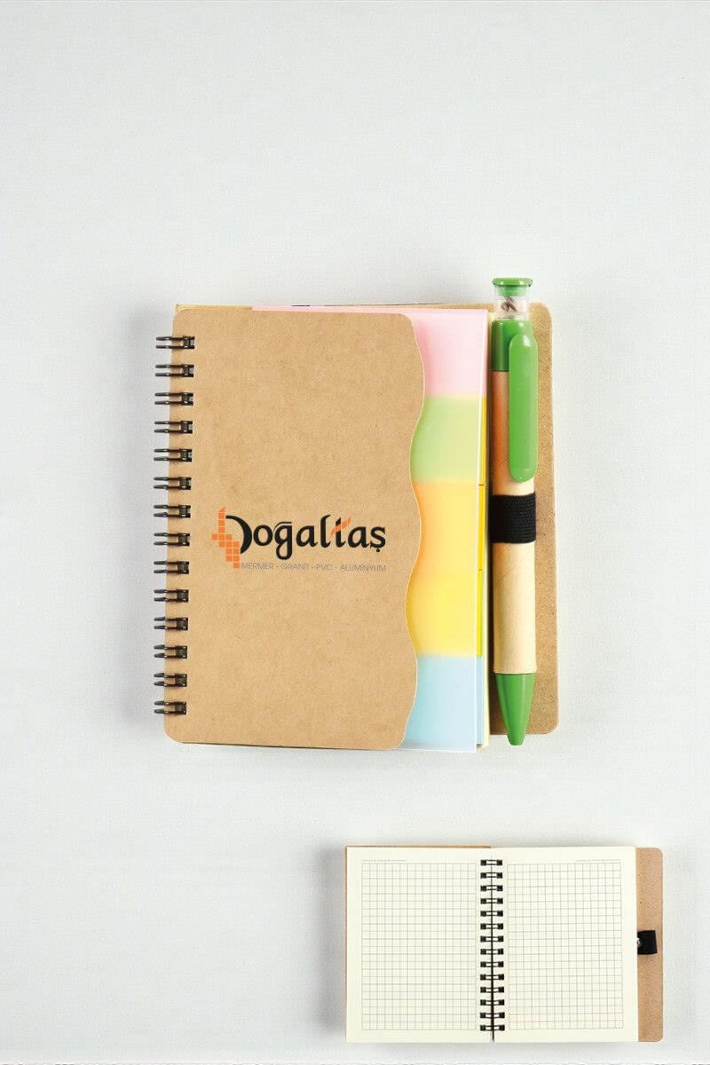 Promosyon Yapışkanlı Notluklu Geri Dönüşüm Not Defteri 070-DG-PETK