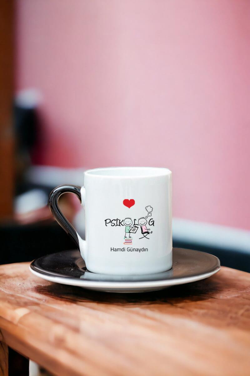 Psikolog Renkli Türk Kahvesi Fincanı