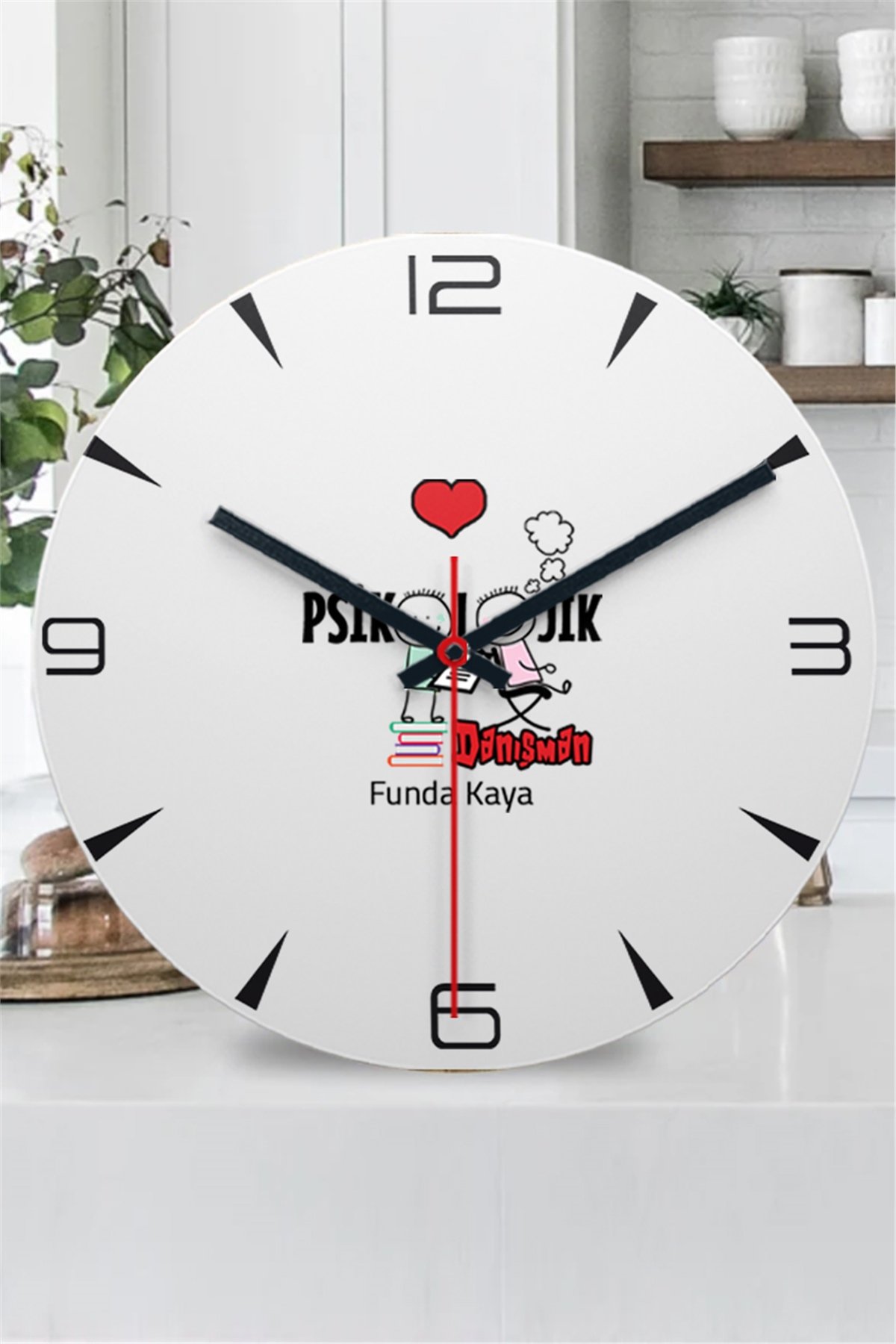 Psikolojik Danışman Ahşap Duvar Saati