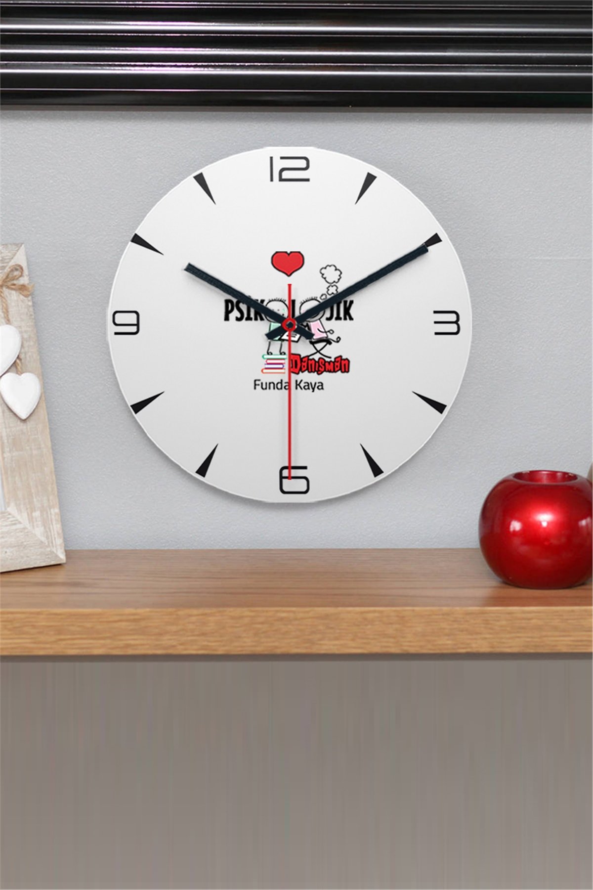 Psikolojik Danışman Ahşap Duvar Saati