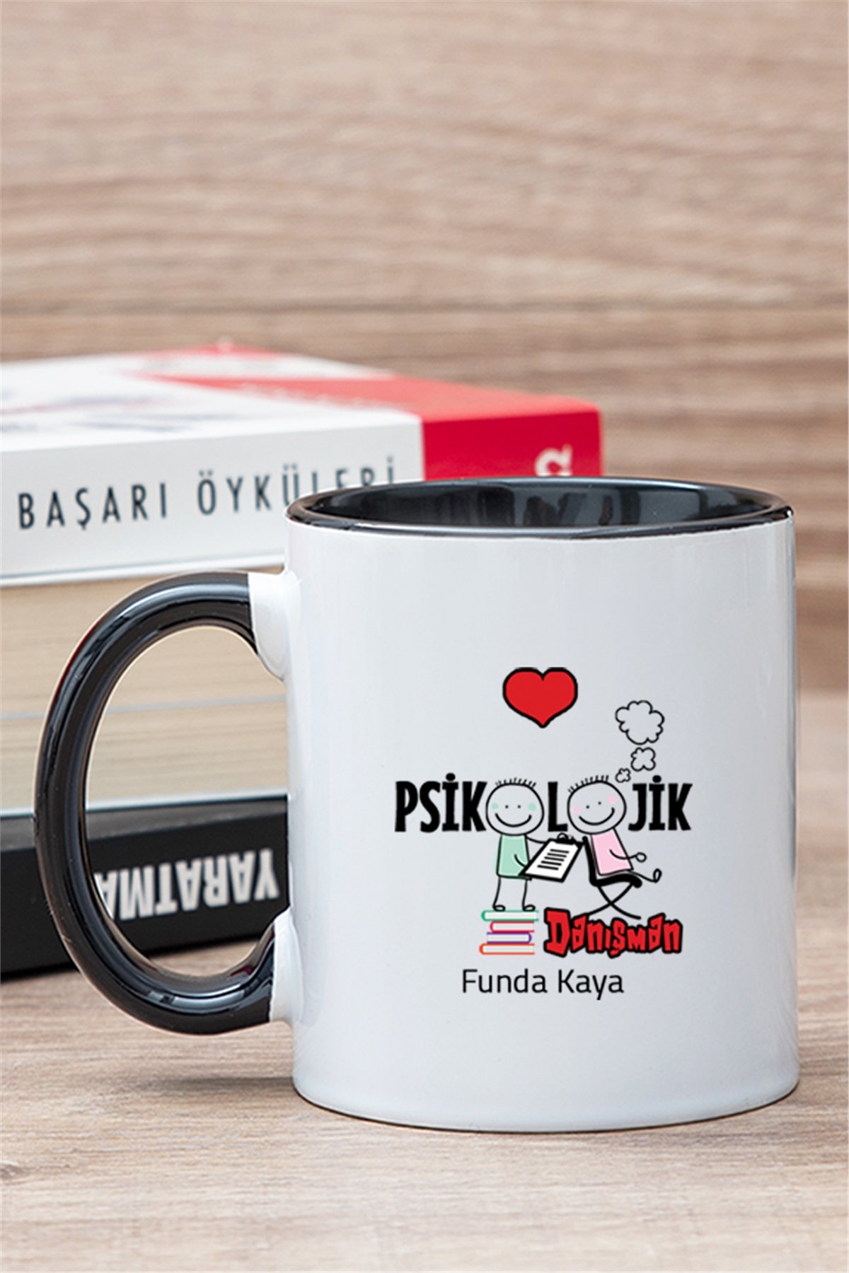 Psikolojik Danışman İçi Renkli Kupa Bardak