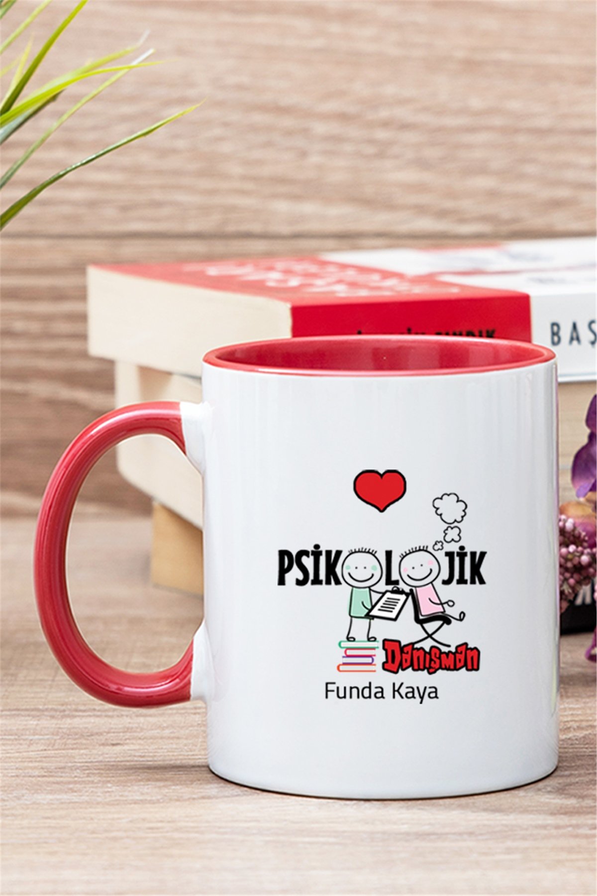 Psikolojik Danışman İçi Renkli Kupa Bardak