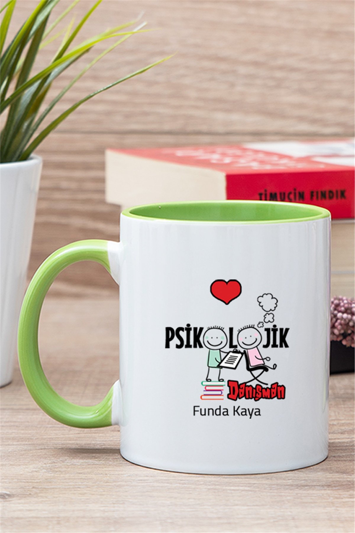 Psikolojik Danışman İçi Renkli Kupa Bardak