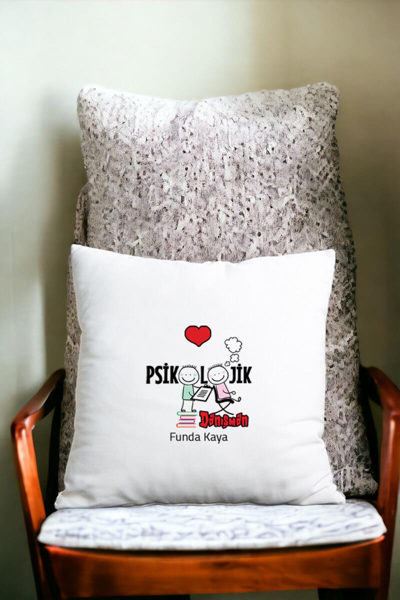 Psikolojik Danışman Saten Kare Yastık