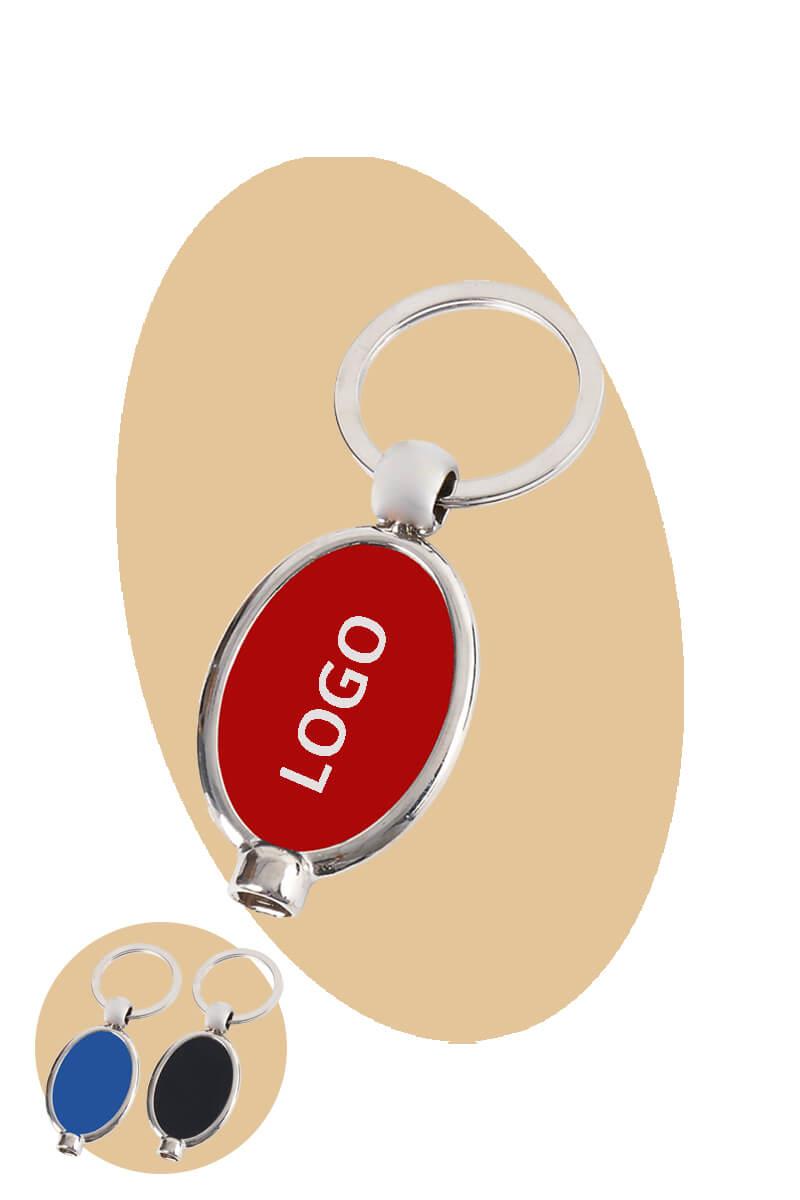 Purjörlü Oval Metal Promosyon Metal Anahtarlık 0503-PETK