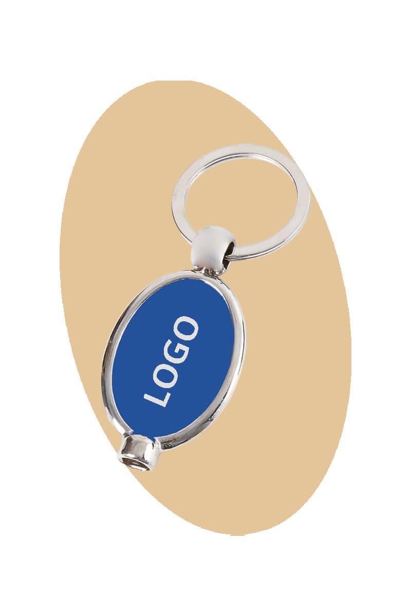Purjörlü Oval Metal Promosyon Metal Anahtarlık 0503-PETK