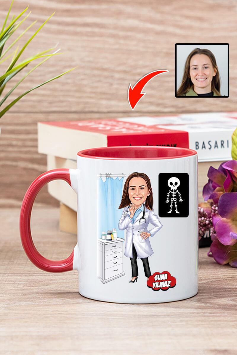 Radyoloji Doktoruna Hediye Kişiye Özel Karikatürlü Kupa Bardak