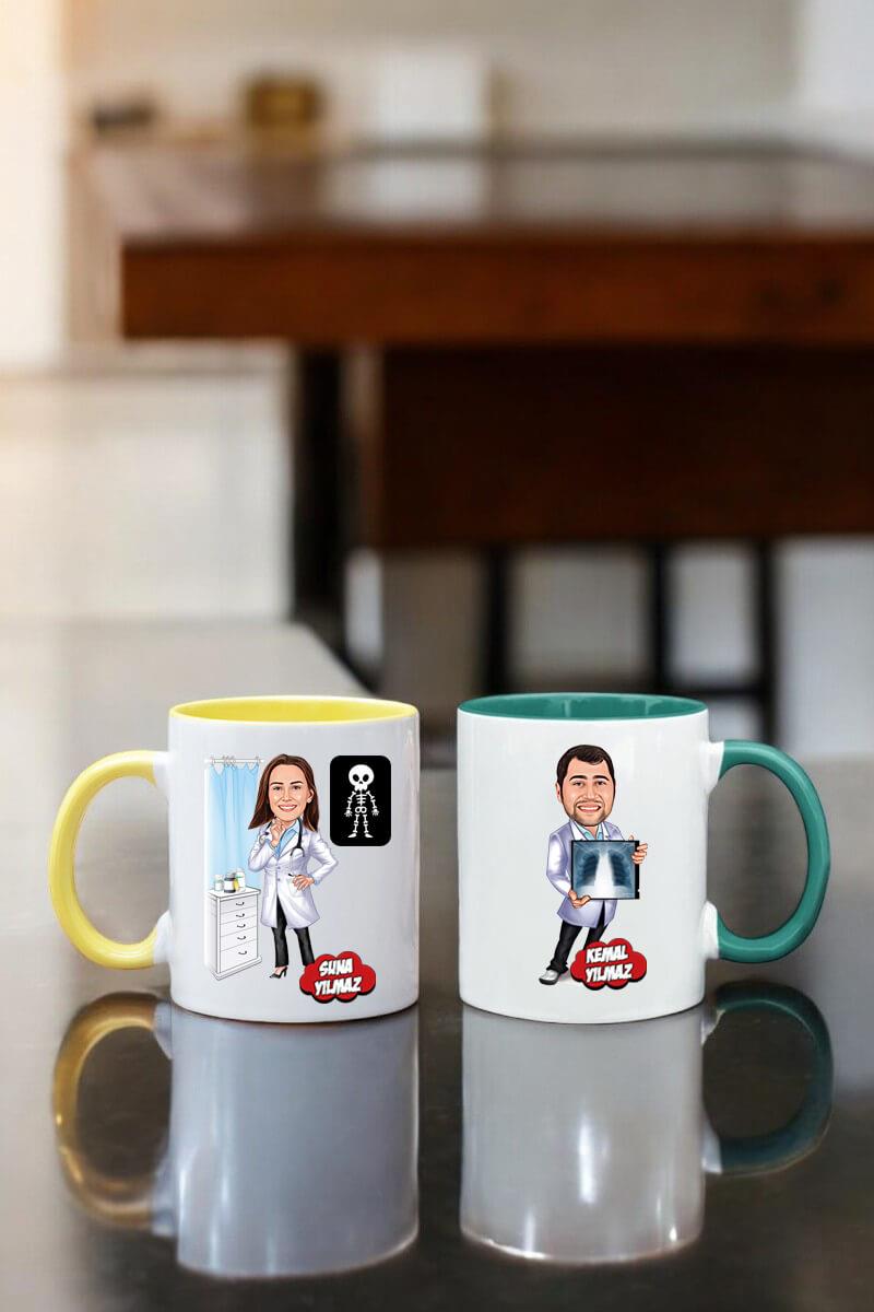 Radyoloji Doktoruna Hediye Kişiye Özel Karikatürlü Kupa Bardak