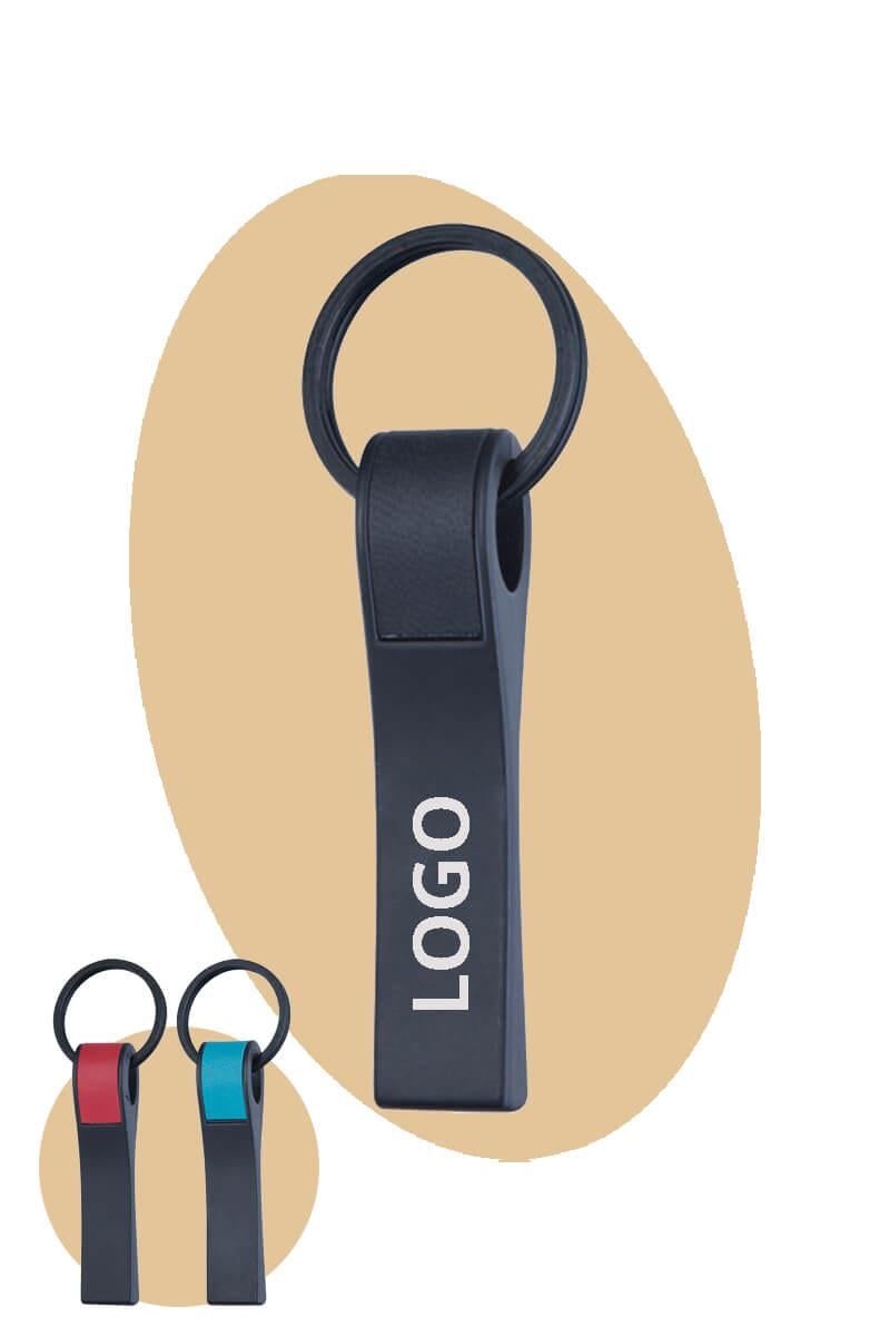 Renkli Detaylı Siyah Metal Anahtarlık 5605-PETK