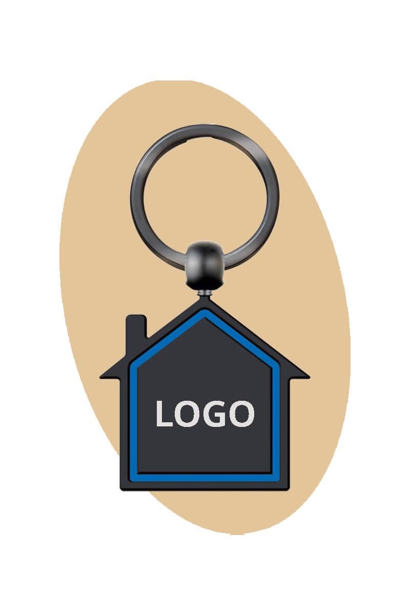 Renkli Ev Tasarım Metal Anahtarlık 5365-PETK