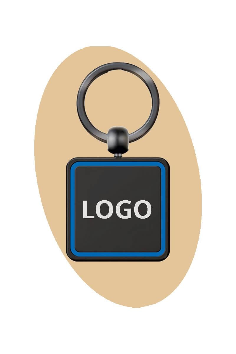 Renkli Tasarım Kare Metal Anahtarlık 5295-PETK