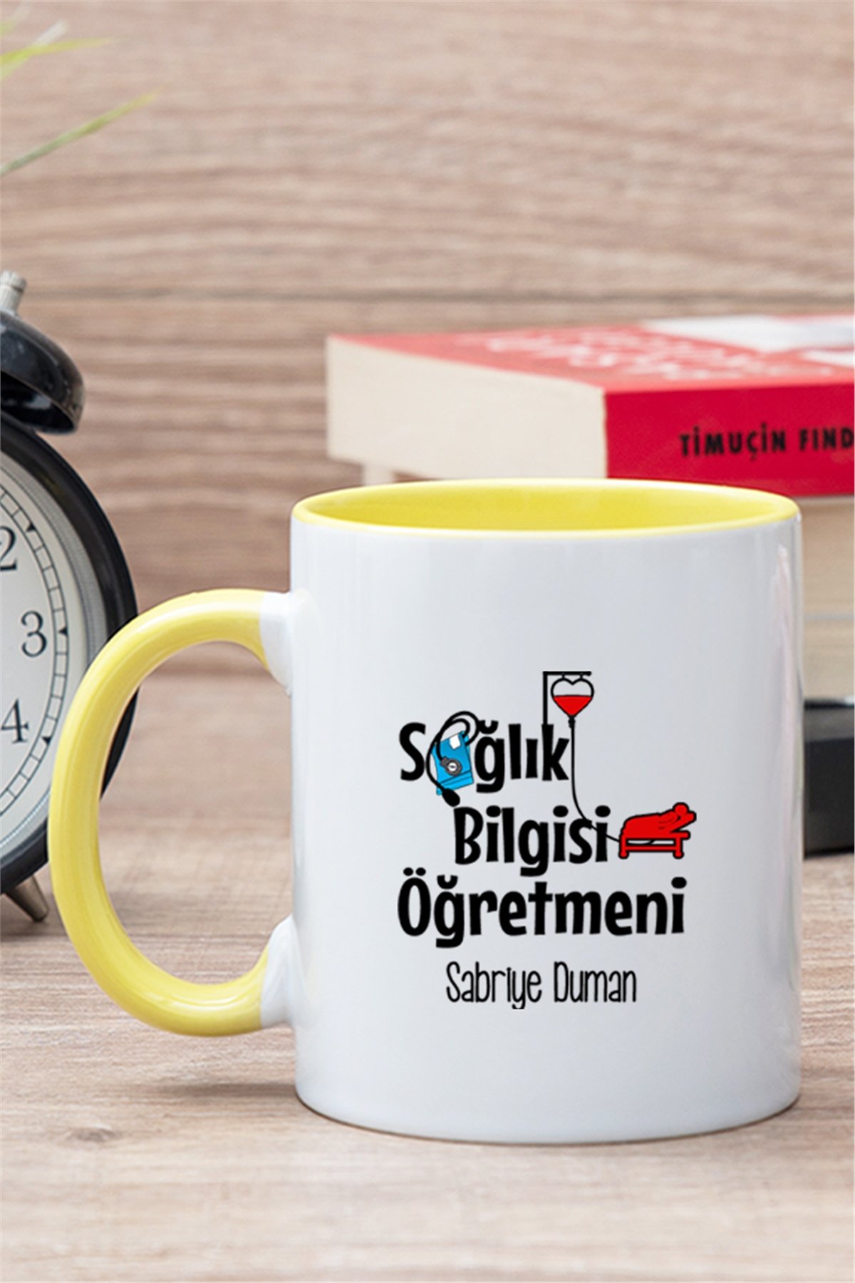 Sağlık Bilgisi Öğretmeni İçi Renkli Kupa Bardak