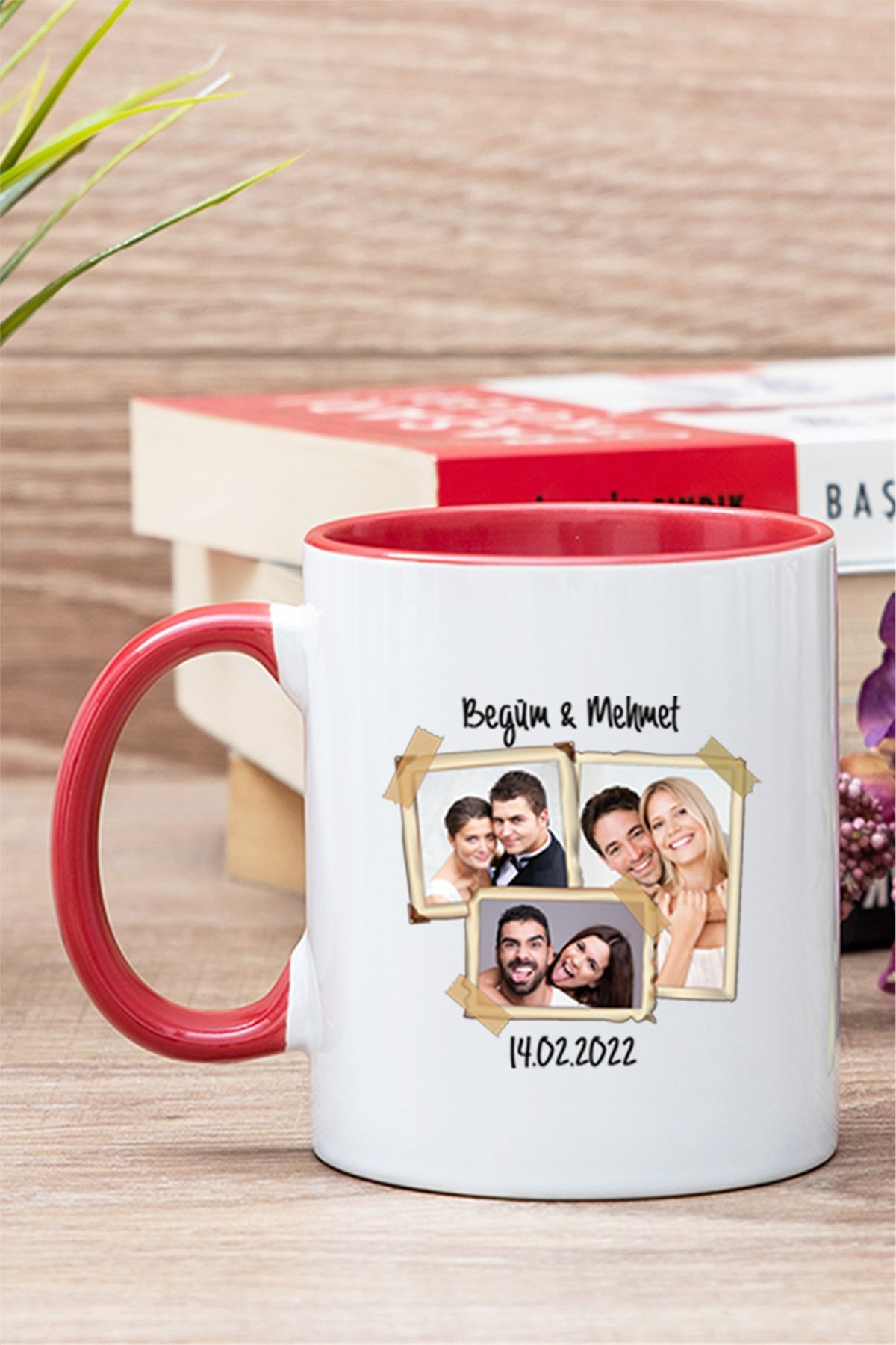 Sevgililer Gününe Özel İçi Renkli Kupa Bardak