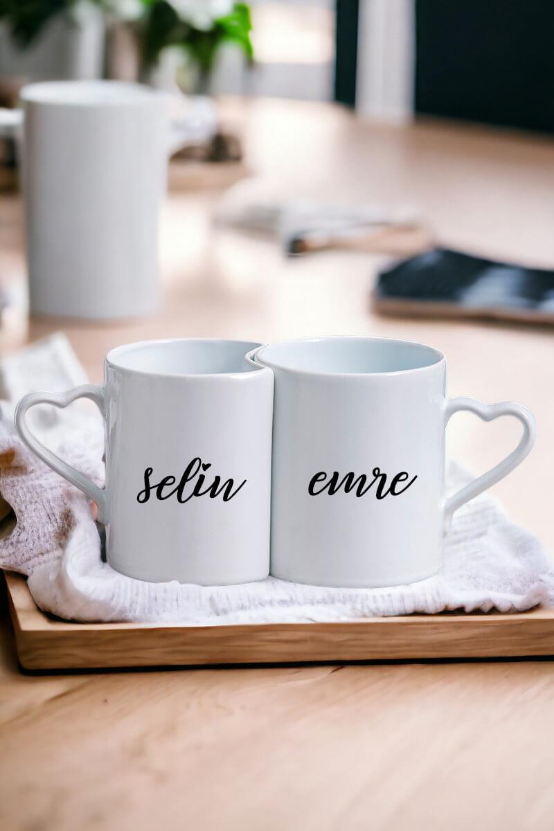 Sevgililere Özel İsim Yazılı Sevgili Kupası