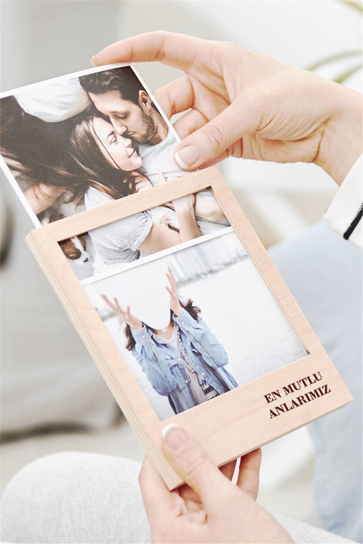 Sevgiliye Hediye Fotoğraflı Ahşap Albüm