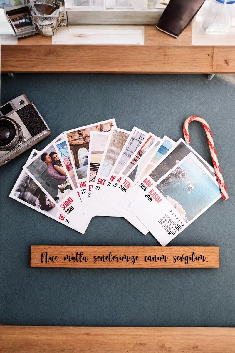 Sevgiliye Yeni Yıl Hediyesi Fotoğraflı Masaüstü Takvim
