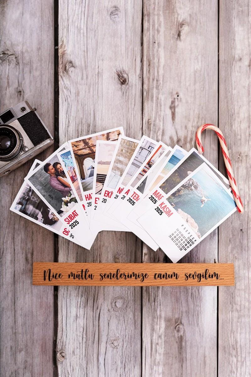 Sevgiliye Yeni Yıl Hediyesi Fotoğraflı Masaüstü Takvim