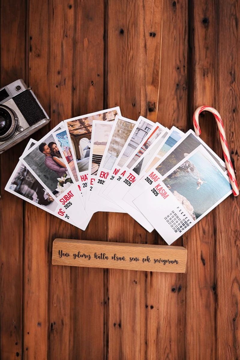 Sevgiliye Yılbaşı Hediyesi Fotoğraflı Masaüstü Takvim