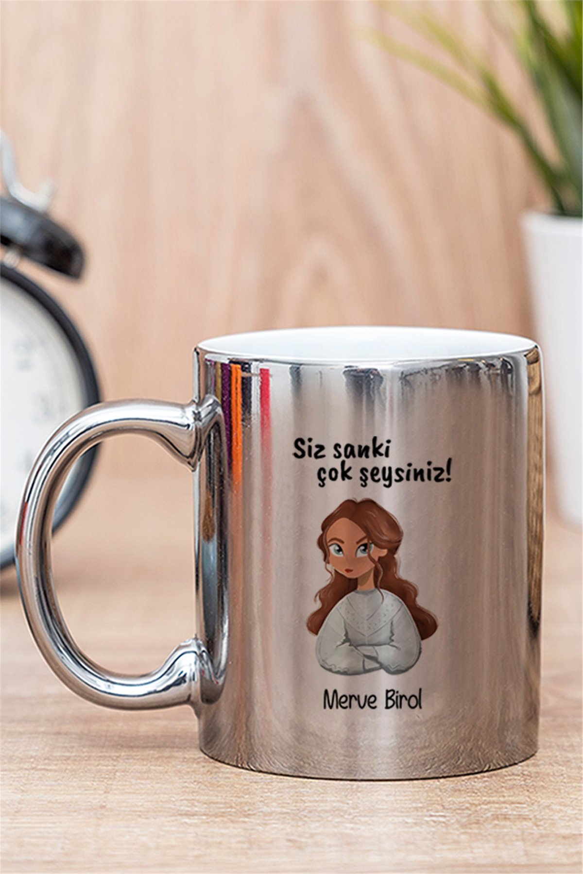Siz Sanki Çok Şeysiniz Gold - Silver Kupa Bardak