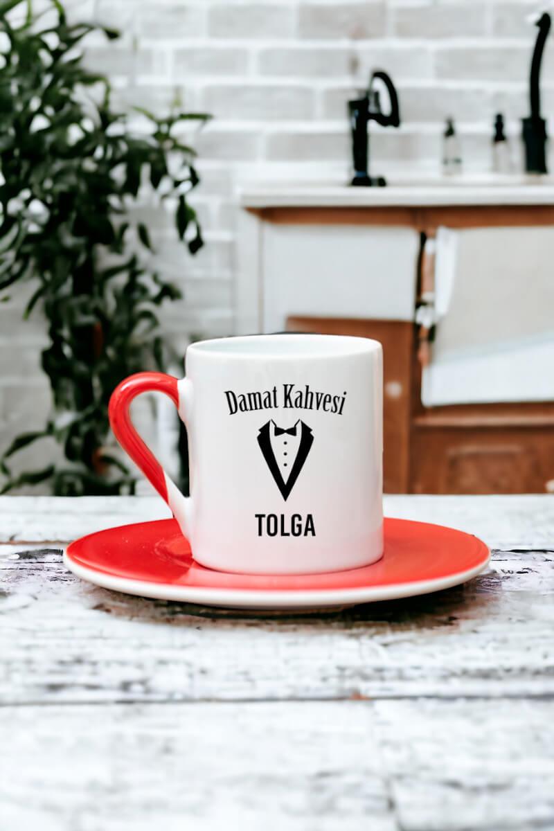 Smokin Tasarım Damat Renkli Türk Kahvesi Fincanı