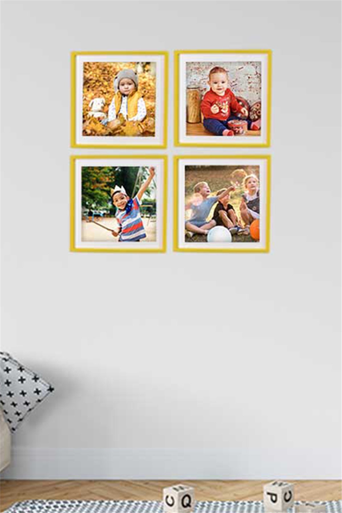 Sök Tak 3'lü Sarı Kare Çerçeve