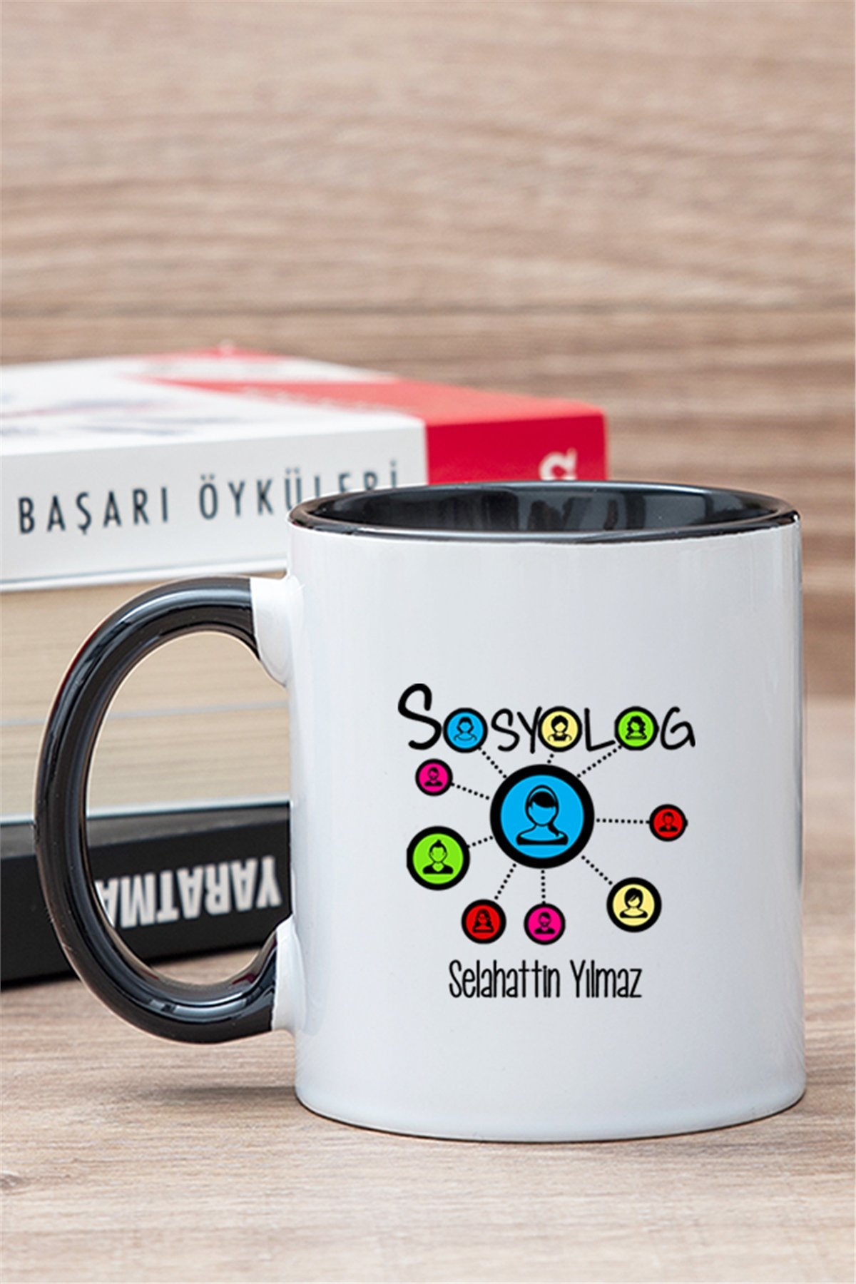 Sosyolog İçi Renkli Kupa Bardak