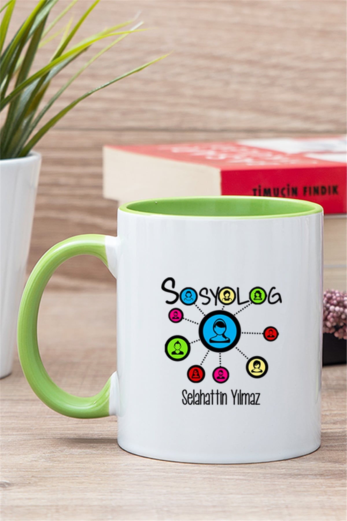 Sosyolog İçi Renkli Kupa Bardak